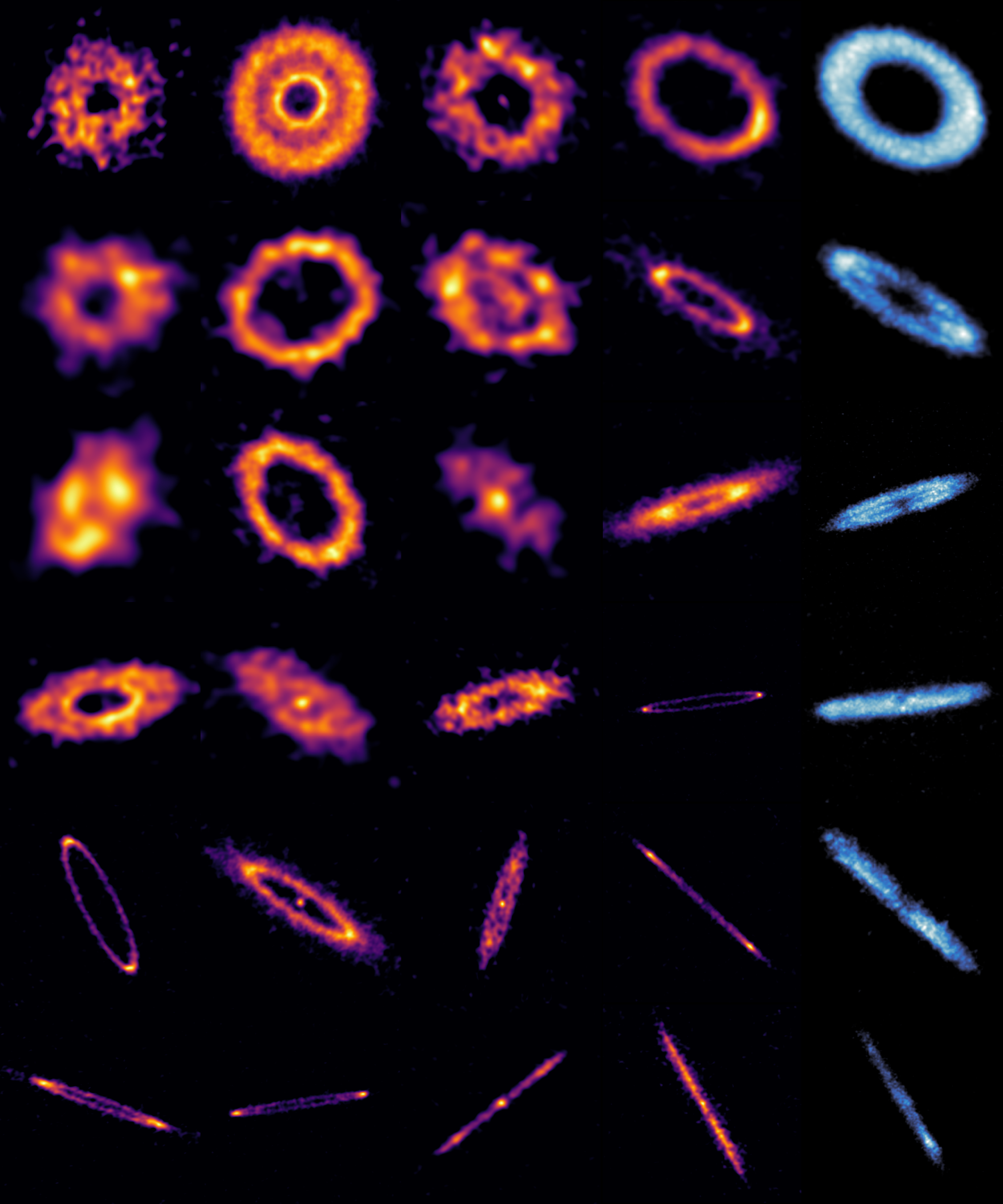 A gallery of images of discs as seen by ALMA, including observations in CO. 